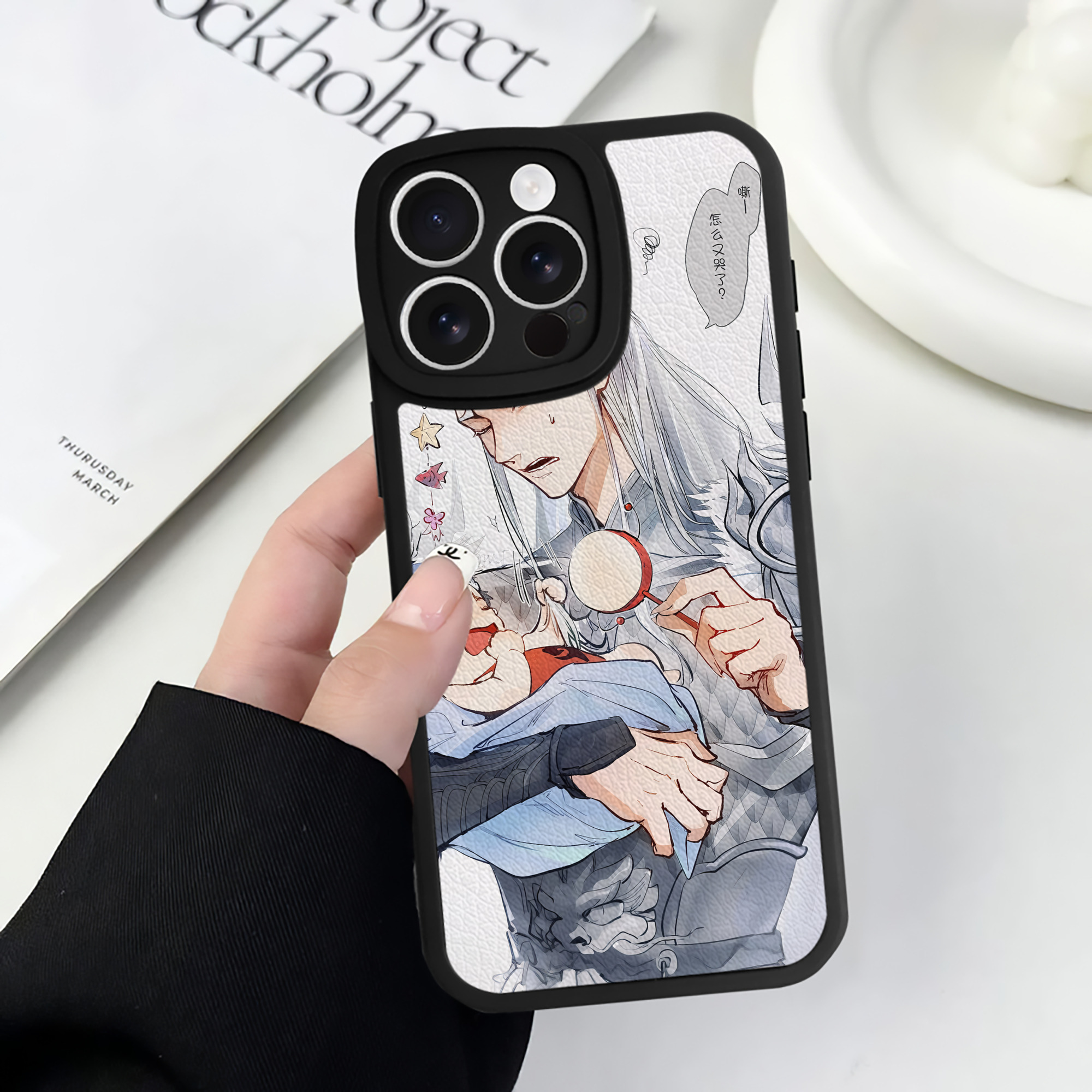 （画像用） Ne Zha 2 ナタ 魔童の大暴れ 【iPhone 16シリーズ対応】シリコンスマホケース（レザー調） 材質：シリコン